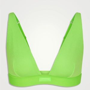 SKIMS Cotton Rib Plunge Bralette size medium